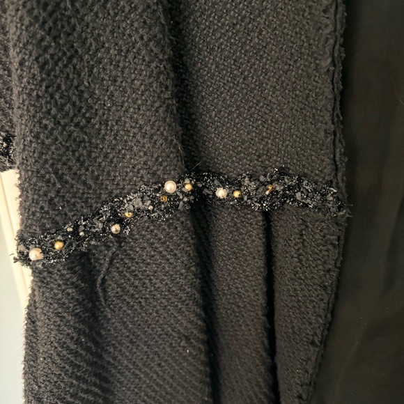 Zara Black Women’s Beaded Sweater Top in Cotton Size Large - Picture 5 of 6